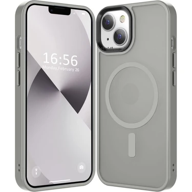 Apple Iphone 13 Kılıf Mat Magsafe Şarj Özellikli Darbe Önleyici Hassas Buton Renkli Yumuşak Kenar