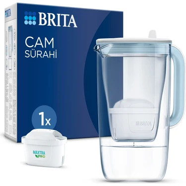 BRITA Cam Filtreli Su Arıtma Sürahisi – Açık Mavi (2,5