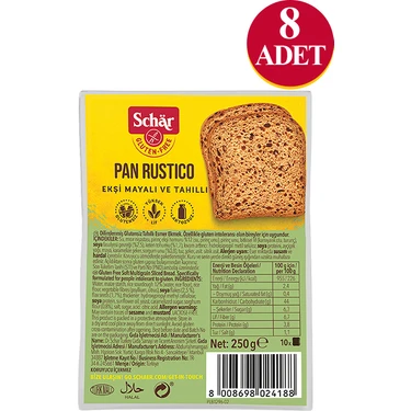 Schar Rustico Glutensiz Lifli Ekmek 250 GR (8