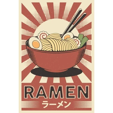 512 Art Design Ramen Yemeği Tasarım Mutfak Poster 30 x 42