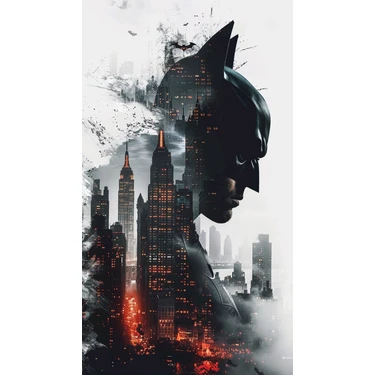 512 Art Design Batman Gotham City Tasarım Poster 30 x 42 Çerçevesiz