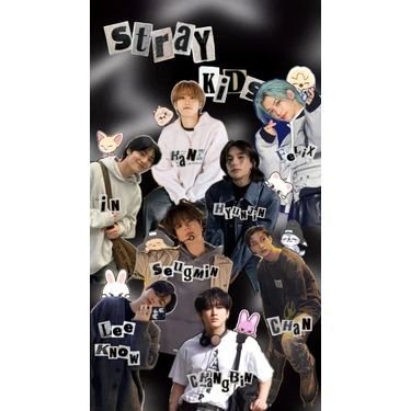 512 Art Design Stray Kids K-Pop Müzik Poster 30 x 42