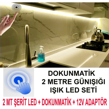 Elektroled Market Dokunmatik Aç Kapa Mutfak Dolabına LED Işık (Videoyu