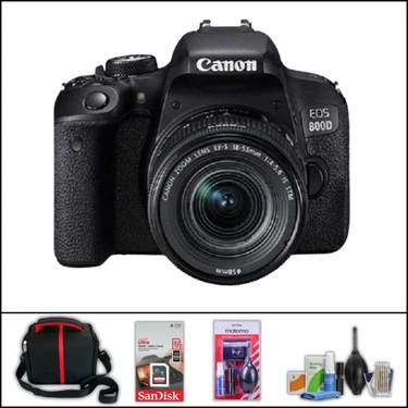 Canon Eos 800 D + 18-55 mm Is Stm Lens Dslr Fotoğraf Makinesi (Çanta + 32 GB Sd Kart + Temizlik