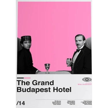 512 Art Design The Grand Budapeşt Hotel Film Afiş Poster 30 x 42