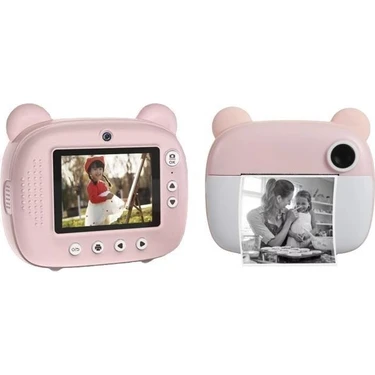 Torima TRM-CMR14 Pembe Dijital Video Kayıt Fotoğraf Çocuk Kamerası Anlık Termal Baskı
