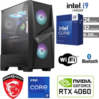 Rtx 4060 8 GB - Gaming Pc Ddr5 - Intel I9 14900KF - 32 GB Ddr5 Ram - 1 Tb M.2 SSD - Sıvı