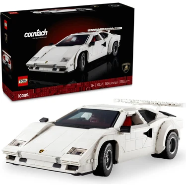 LEGO® Icons Lamborghini Countach 5000 Quattrovalvole 10337 - Yetişkinler için Sergilenebilir Araba