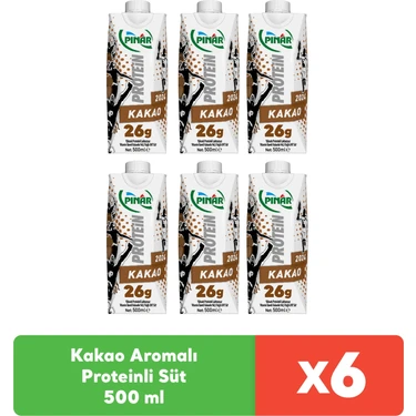 Pınar Kakaolu Protein Süt 500 ml x 6