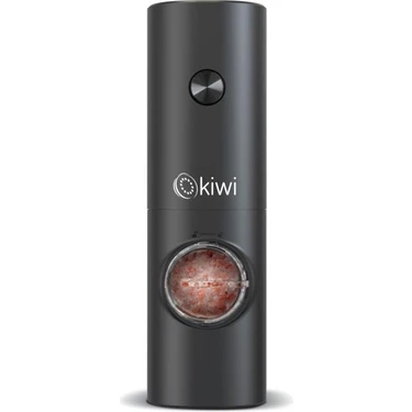 Siyah Kiwi Pilli Işıklı Tuz Karabiber Değirmeni Otomatik Baharat Öğütücü Modern Mutfak