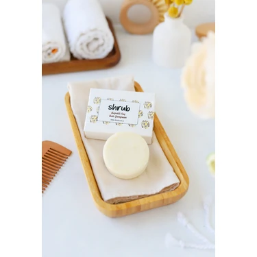 Shrub Doğal ve Vegan Kepek Karşıtı Katı Şampuan 80 gr - Sülfatsız-Parabensiz Arındırıcı Saç Derisi