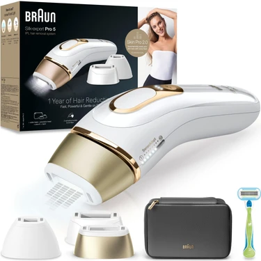 Braun Ipl Silk·expert Pro 5, Evde Tüy Alma, Çanta, Venus Tıraş Makinesi, 3 Başlık Ile,