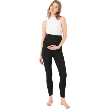 Cottonhill Beauty Cottonhill Siyah Esnek Yüksek Bel Hamile
