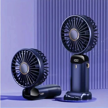 Aet Mini Klima 5 Kademeli Şarjlı Taşınabilir Dijital Led Göstergeli El Fanı