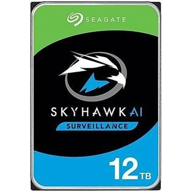 Seagate 12 Tb Seagate 3.5 Skyhawk Sata 7200RPM 256MB 7/24 Guvenlık ST12000VE001 (5 Yıl Resmı Dıst