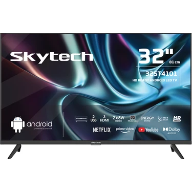 Skytech 32ST4101 32" 82 Ekran Uydu Alıcılı HD Smart Android  LED