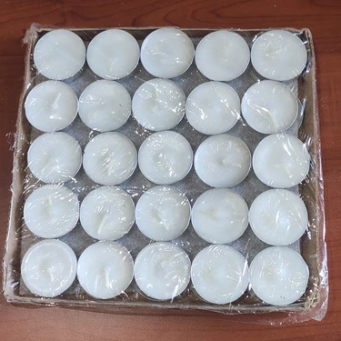 Oduncu Dünyası 50'Li Paket 6 Gr 3,5   cm   Genişlik  x  7 Mm Yükseklik Tealight Tea Light Mum Beyaz
