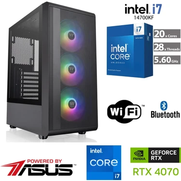 Asus 12 GB Rtx 4070 – Gaming Pc Ddr5 – Intel Core I7 14700KF – 32 GB Ddr5 Ram – 1 Tb M.2 SSD – Sıvı