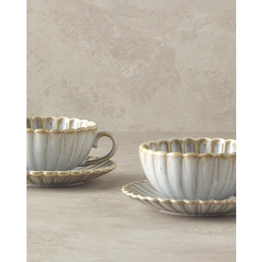 English Home Fiore New Bone China 4 Parça 2 Kişilik  Fincan Takımı