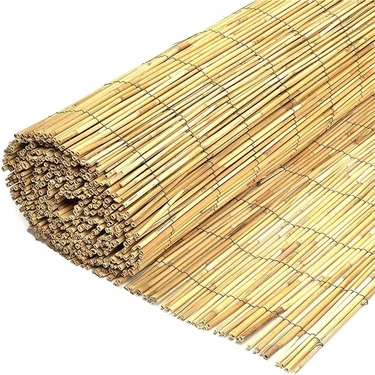 Bişkin Doğal Kamış Hasır Çit 120 Cm X 6 Metre Balkon Çiti Hasır Bambu Çit Bahçe Çiti Ve