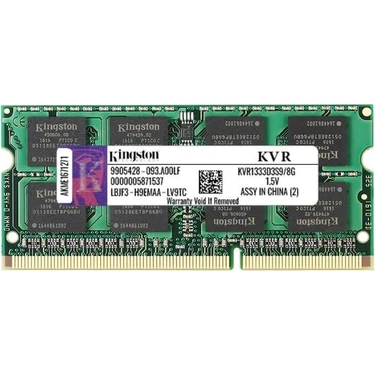 ddr3 8gb 1333 u-dimm 22枚 Kingston 8 GB DDR3 1333 MHz Notebook Ram Bellek Fiyatı