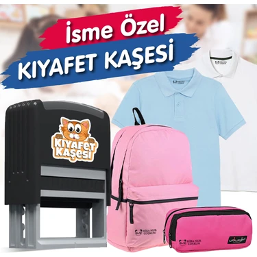 Obibaskı Kişiye Özel Isimli Kıyafet Kaşesi Yıkamaya Dayanıklı Tekstil