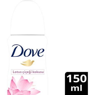 Dove Kadın Sprey Deodorant Lotus Çiçeği Kokusu Işıldayan Bakım 150