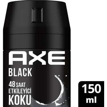 Axe Erkek Sprey Deodorant Black 48 Saat Etkileyici Koku 150