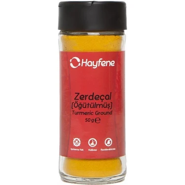 Hayfene Zerdeçal Toz 50 gr Türkiye Menşeli Katkısız ve Doğal Özellikte
