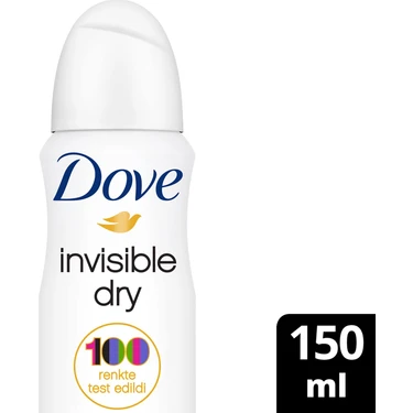 Dove Kadın Sprey Deodorant Invisible Dry 1/4 Nemlendirici Krem Etkili 150