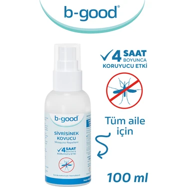 B-good Sivrisinek Kovucu Doğal Okaliptus Yağı Içeren Sprey Tüm Aile Için 100