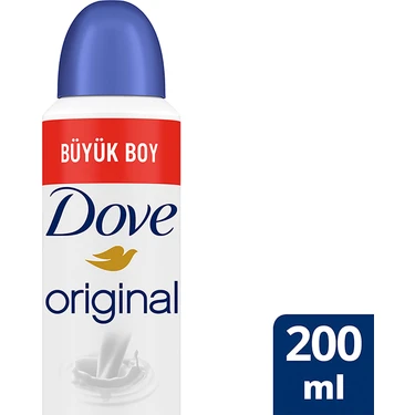 Dove Kadın Sprey Deodorant Original 1/4 Nemlendirici Krem Etkili Büyük Boy 200