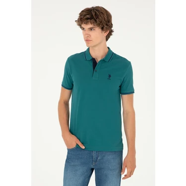 U.S. Polo Assn. Erkek Koyu Yeşil T-Shirt Basic