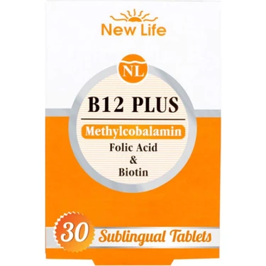 New Life B12 Plus Methyl Folik Asit ve Biotin 30