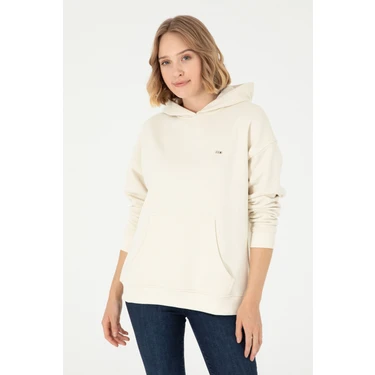 U.S. Polo Assn. Kadın Krem Sweatshirt