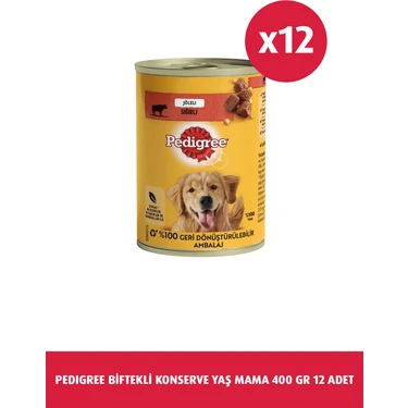 Pedigree Sığırlı Konserve Yaş Mama 400 G 