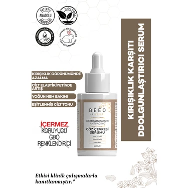 BEE'O Apibeauty Propolisli Anti-Aging Göz Çevresi Bakım Serumu 15 ml Kırışıklık Karşıtı
