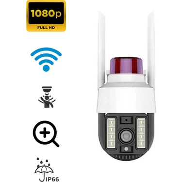 Ata Soft Blm-32 1080P Speed Dome Wifi Kablosuz İç Dış Mekan Camera Çakarlı Güvenlik Kamerası Ev