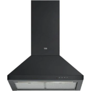 Beko Siyah Piramit Davlumbaz Duvar Tipi 60 cm Renkli Hava Emiş Gücü 400 m3/sa