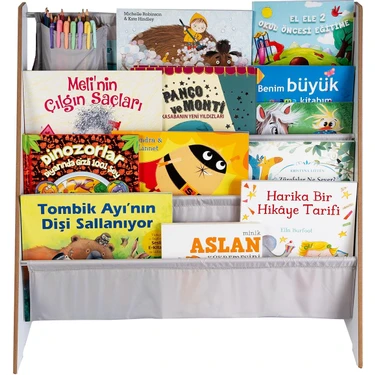 Kidecor Montessori Çocuk Kitaplığı Beyaz