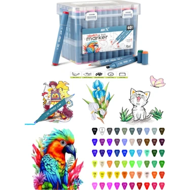 Glance Art-X Sketch Marker Çift Taraflı Kalem Seti 60'lı Fiyatı