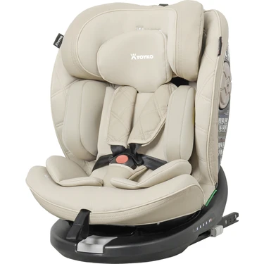 Yoyko Ultimate 360 ° Dönebilir Yatabilir 0-36 Kg Deri Oto Koltuğu ISOFIX/SIP/LATCH