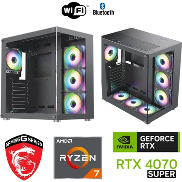 MSI 12GB Rtx 4070 Süper – Gaming Pc Ddr5 – Ryzen 7 7800X3D – 32GB Ddr5 6000 Mhz Ram  - 1tb M.2 SSD