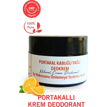 Bioran Portakal Kabuğu Yağlı Deokrem 30 ml - Doğal Krem Deodorant, Cam