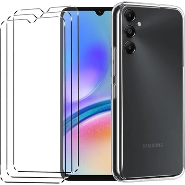 Etiget Samsung Galaxy A15 Şeffaf Kılıf + 2 Adet Ekran Koruyucu Cam