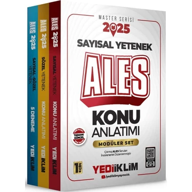 Yediiklim Yayınları 2025 ALES Sayısal Sözel Yetenek Konu Anlatımı ve 5 Deneme Modüler