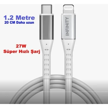 Infınıty Lıghtnıng To Type- C Apple iPhone Kablo 1.2m (120CM) Lightning Hızlı Şarj & Data