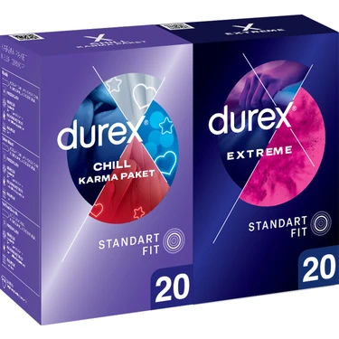 Durex Chill Karma Prezervatif 20’li +Durex Extreme  Prezervatif 20'li Avantaj