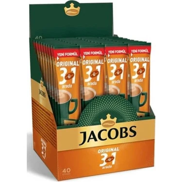 Jacobs 3'ü 1 Arada Karışım Kahve 40'lı