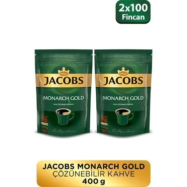 Jacobs Monarch Gold 400 gr Granül Kahve Kafeinli Lezzetli ve Taze Çekilmiş